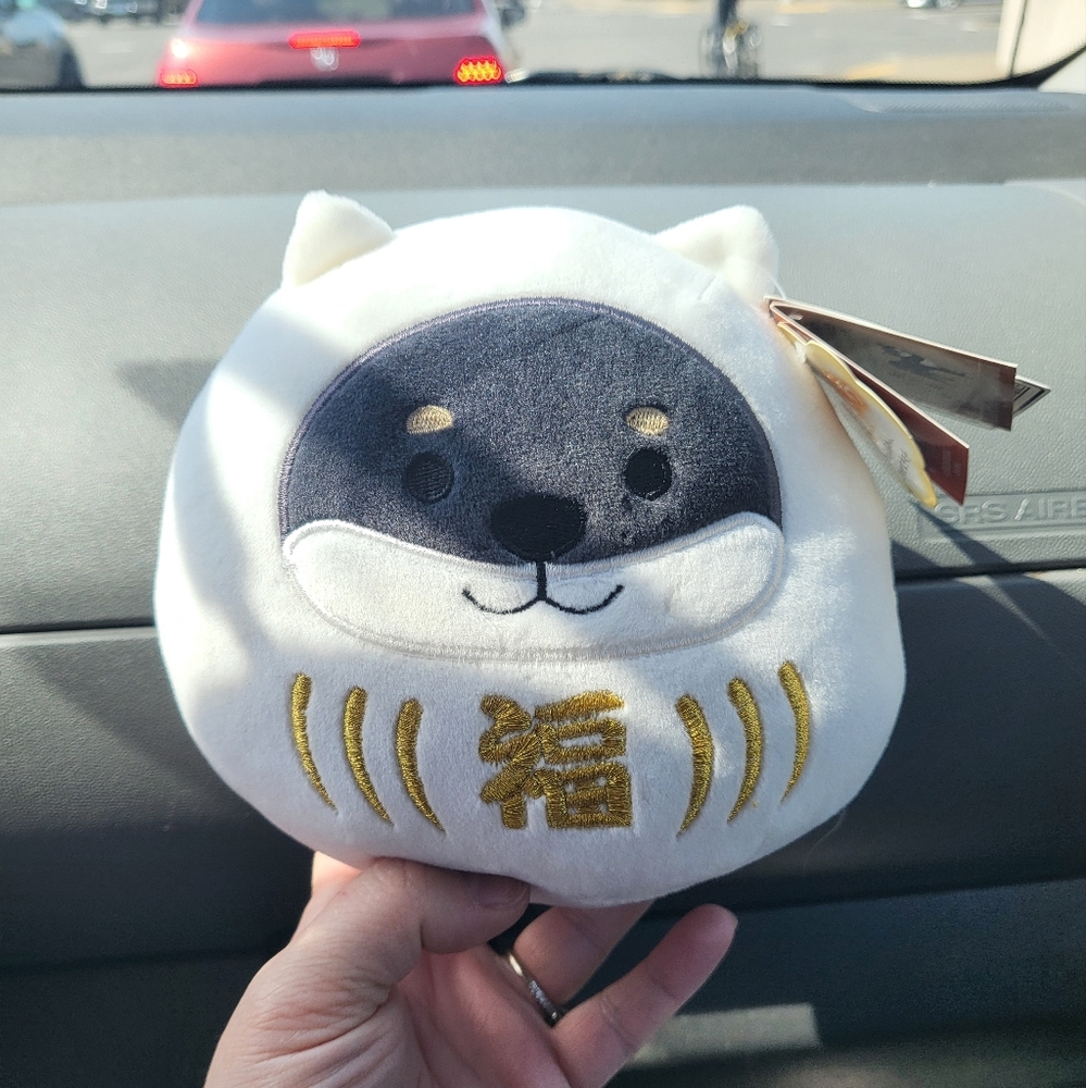 NWT Cratebox Daruma Plush (Black Shiba Inu)